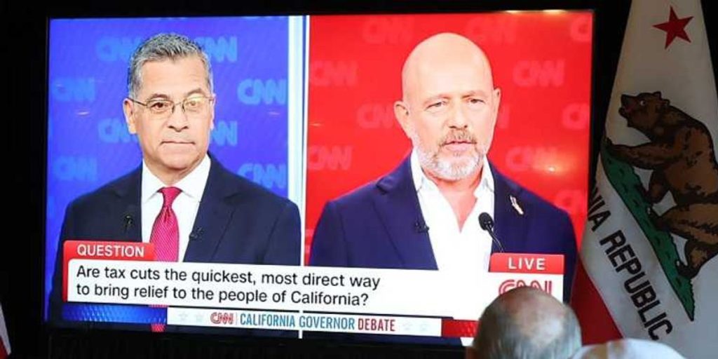 Steve Hilton confronts 'b*h-a' Biden supporter in California governor debate