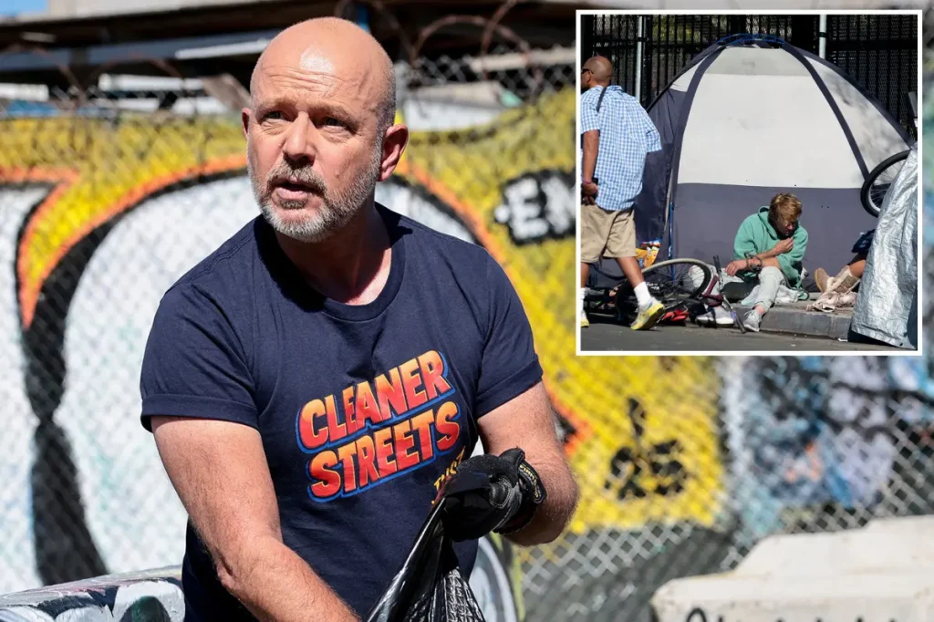 Steve Hilton promises to eliminate all homeless camps in California by the end of 2027.