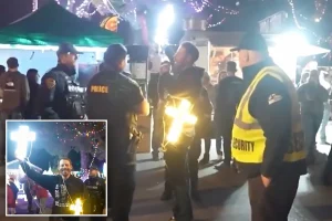 Street preacher David Hoffman, facing arrest for his preaching at a holiday festival, has filed a lawsuit.