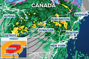 Strong storm to hit the Northeast with rain and hazardous winds ahead of the season's first significant fall freeze
