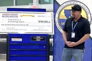 Teacher in California receives unexpected large prize in front of his students