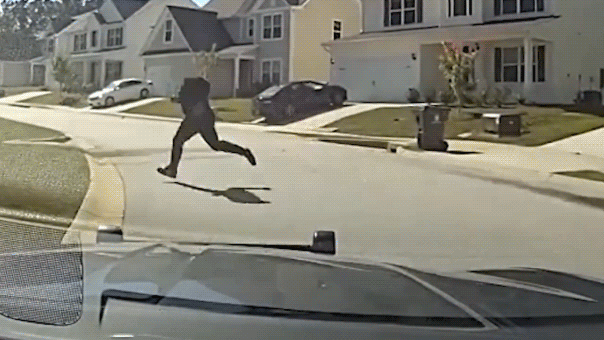 Teenagers flee after crashing a stolen car into a house, according to police.
