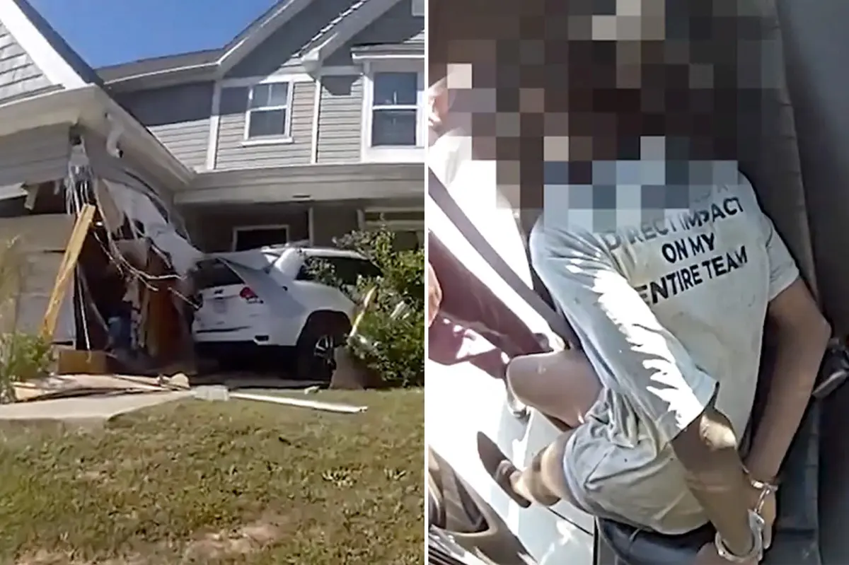 Teenagers flee as stolen car crashes into a home in South Carolina, officials report