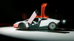 Tesla Roadster takes off and spins in a striking launch event powered by SpaceX