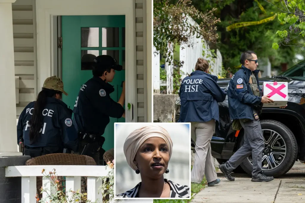 The absence of immigration records for Rep. Ilhan Omar's father that could have led to the raid on a home in DC