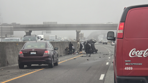 Troops subdue woman who reportedly attacked girl following highway accident