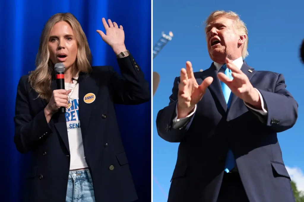 Trump criticizes Democratic Senate candidate Annie Andrews using an anti-trans insult