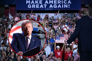 Trump inspires a large crowd in Mobile, bringing his midterms campaign to Alabama.