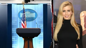 Trump's new press secretary steps up to the podium following a lengthy White House upheaval and additional major news stories