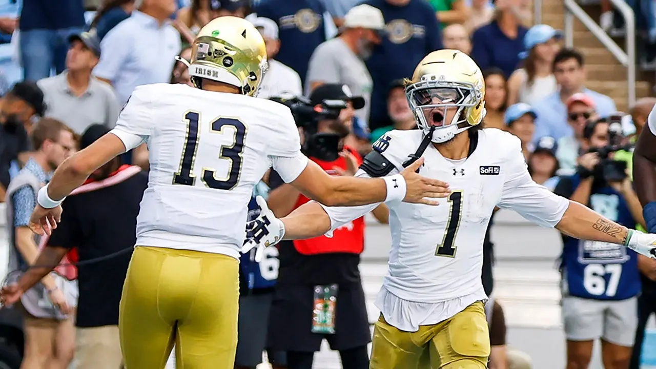 UNC gives Notre Dame a tough start, but the Fighting Irish prevail in the rain to stay unbeaten