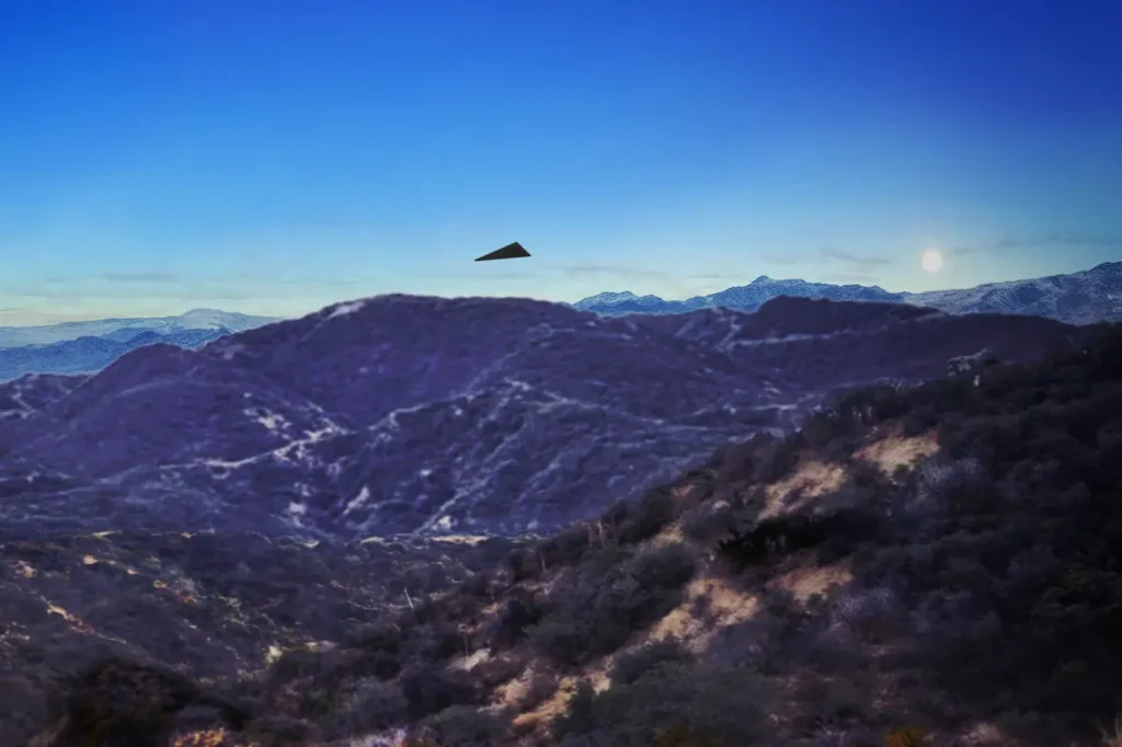 Unidentified black triangles seen above hidden US military installations, recent UFO document release shows