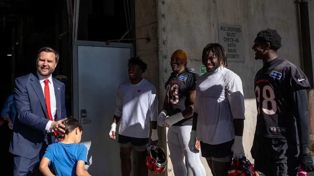 Vance is warmly welcomed during Bengals visit despite unfavorable media coverage.