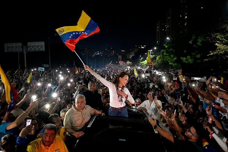 Venezuelan opposition leader back in the country after Maduro's capture by U.S. troops