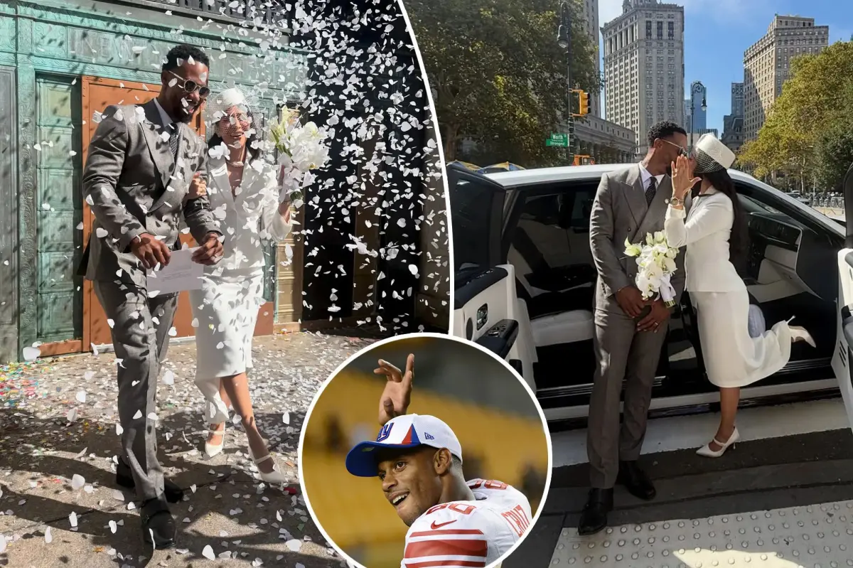 Victor Cruz ties the knot with DJ Orange Calderon in New York City