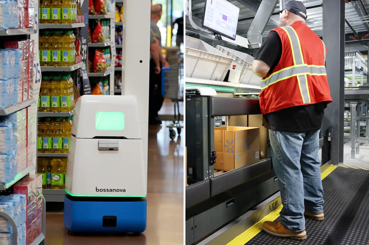 Walmart's billion-dollar effort to replace employees with robots encounters issues with dog food and cardboard boxes.