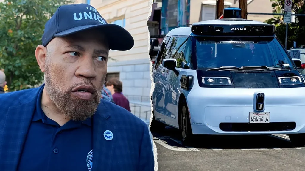 Waymo's robotaxi legislation in DC triggers union workers' demonstration regarding employment.