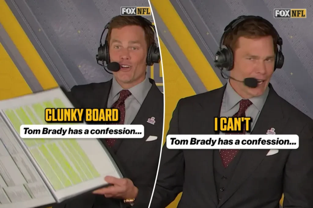 What happened during the unusual Tom Brady incident in the booth