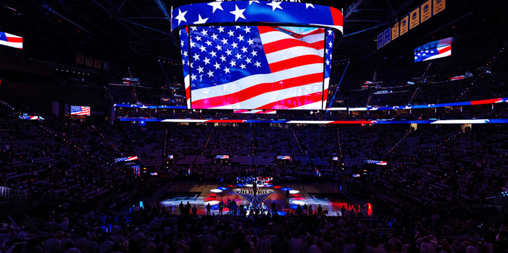 WNBA players spotted leaving the court before the national anthem and coming back as soon as it finishes